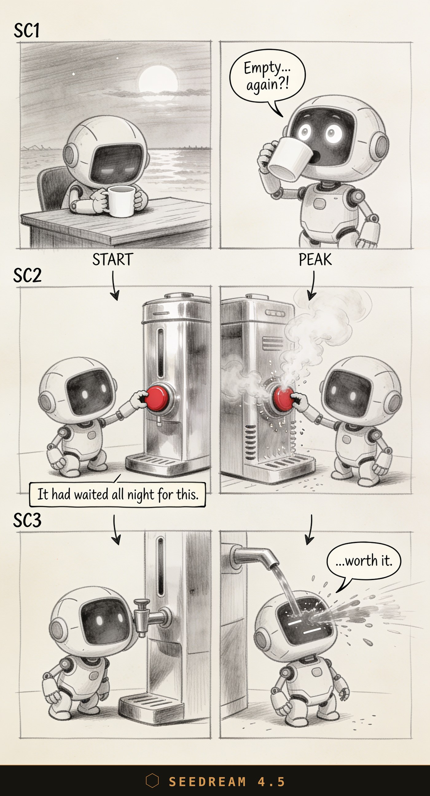 No-cast, Seedream 4.5: the button is red instead of grayscale